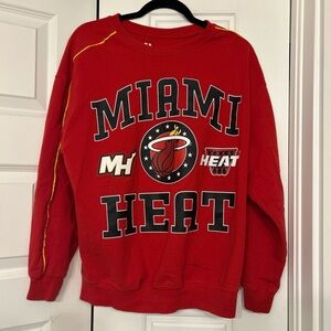 NBA Miami Heat Red Crewneck Sweater